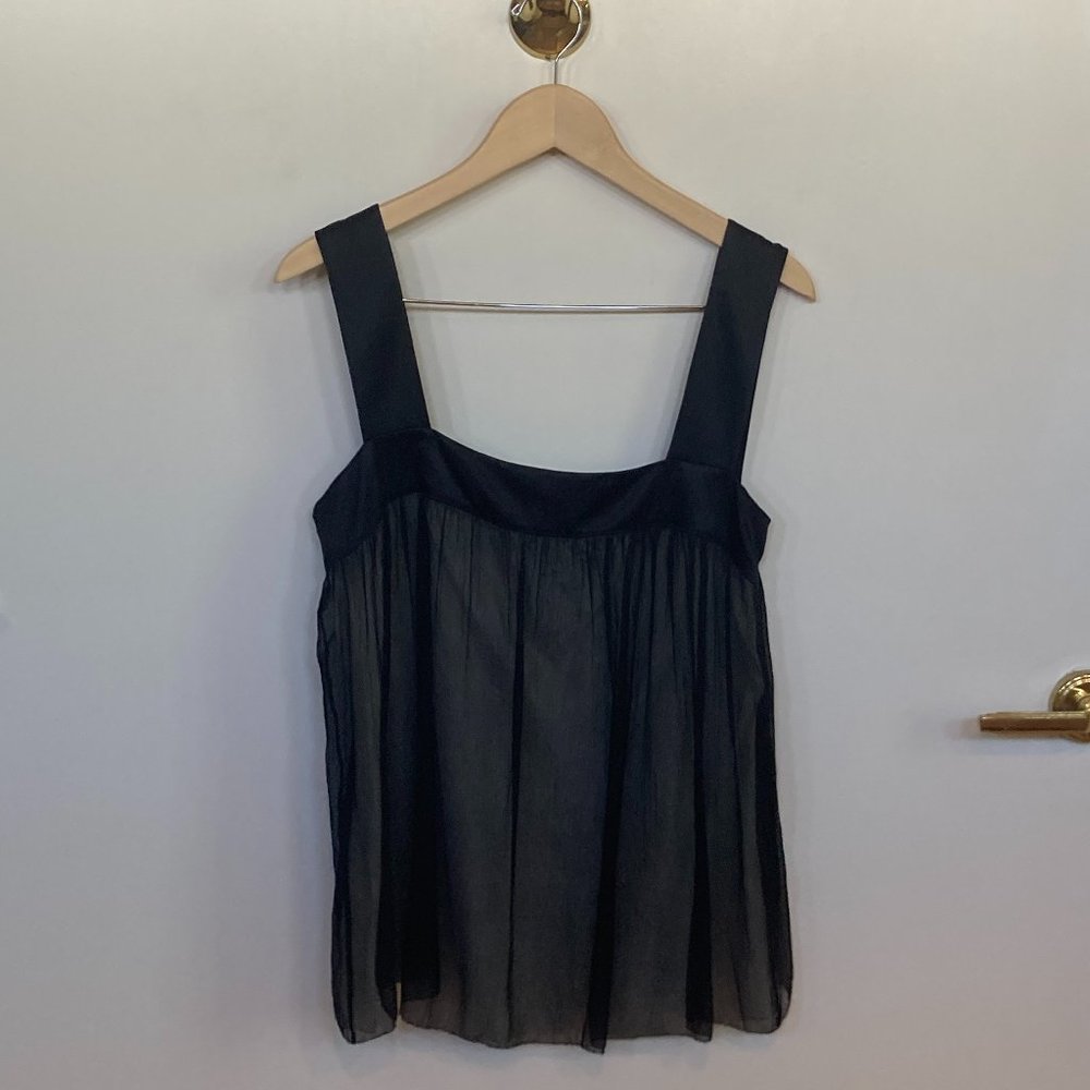 DNKY Black slik blouse